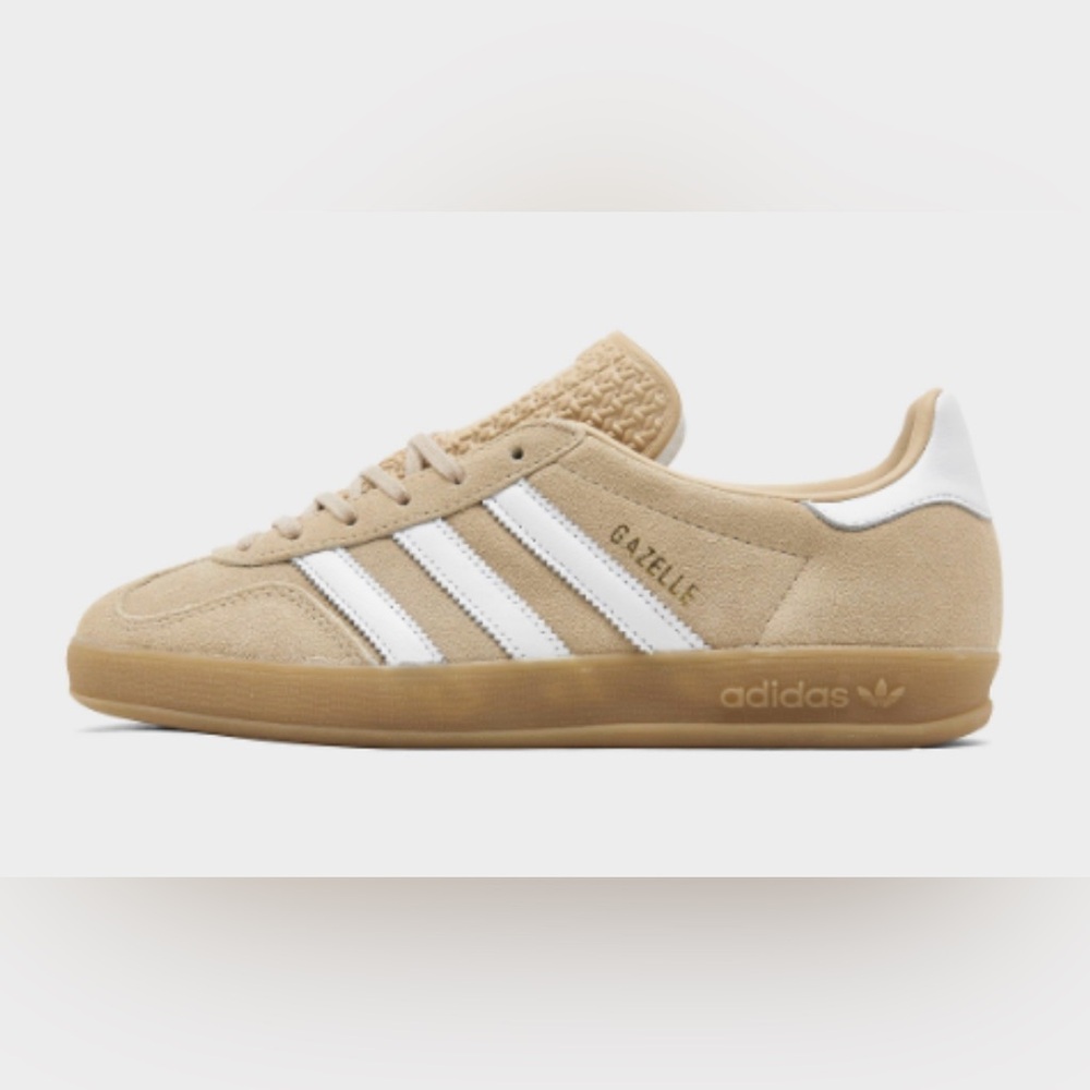 Adidas Gazelle Beige and White Sneakers